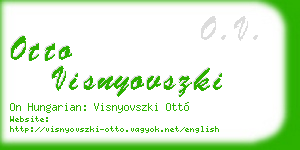otto visnyovszki business card